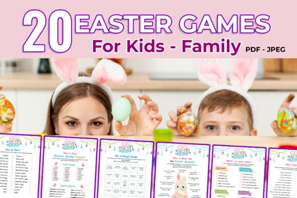 20 Easter Family Game Book for Kids: Make Your Easter Celebration Unforgettable