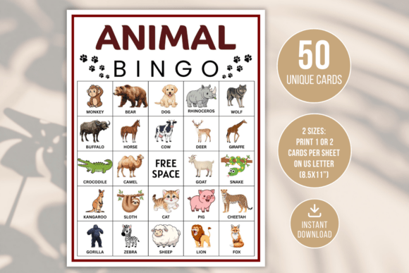 Animal Bingo Game Printable: A Fun and Educational Activity for Kids