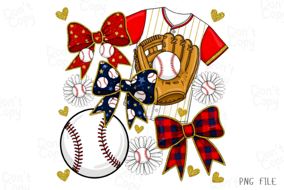 Baseball Coquette: Game Day Baseball PNG – Bold Design for Creative Projects