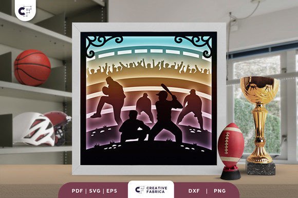 Baseball Game 3D Shadow Box Paper Cut: A Creative Craft for Baseball Lovers