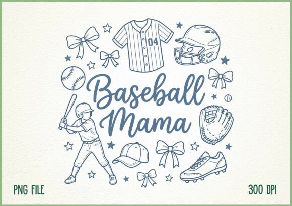 Baseball Mama Sports Mom Game Day PNG: A Versatile Design for Creative Moms and Entrepreneurs