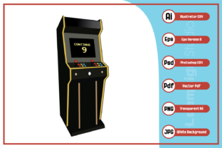 Classic Arcade Video Game Console Design: A Timeless Asset for Modern Creatives