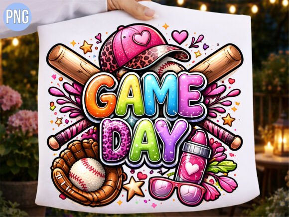 Colorful Game Day Leopard Baseball PNG: Creative Uses for Print-On-Demand and DIY Projects