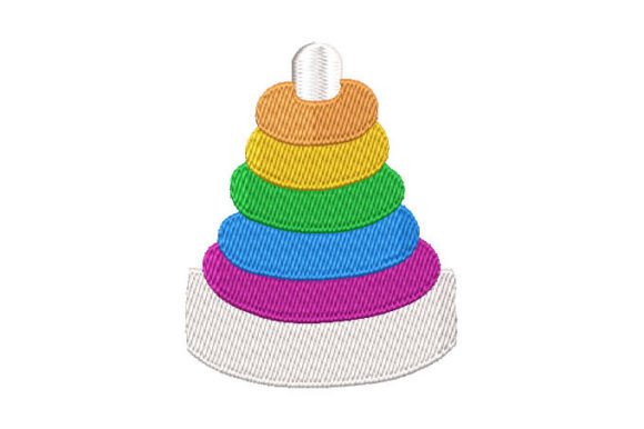 Didactic Game Tower: A Creative Embroidery Design for Whimsical Home Decor