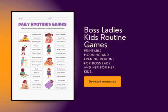 Empower Your Kids with Smart Kid’s Routine Game: The Ultimate One-Page Printable for Busy Moms