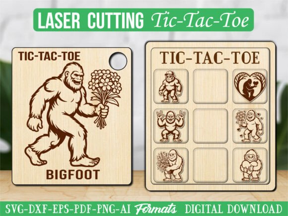 Floral Bigfoot Tic Tac Toe Puzzle Game: A Creative Fusion for Makers and Entrepreneurs
