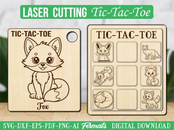 Fox Animal Tic Tac Toe Puzzle Game SVG: A Creative Fusion of Craft and Classic Play