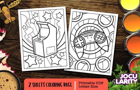 Funny Video Game Cartoon Coloring Pages