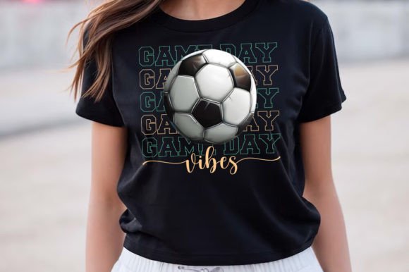 Game Day Vibes Soccer T-Shirt Design Assets