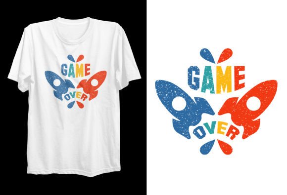 Game Over Vector PNG T-Shirt Designs