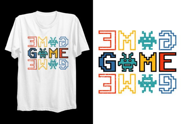 Game Typography PNG T-shirts: Design Solutions for Print on Demand Entrepreneurs
