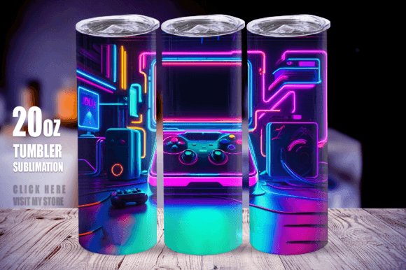 Gamer Life Tumbler 20Oz Game Controller Design for Custom Tumbler Projects