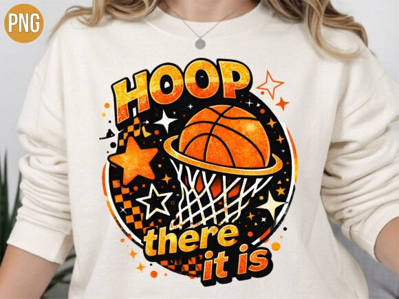 Hoop There It Is Basketball PNG Design
