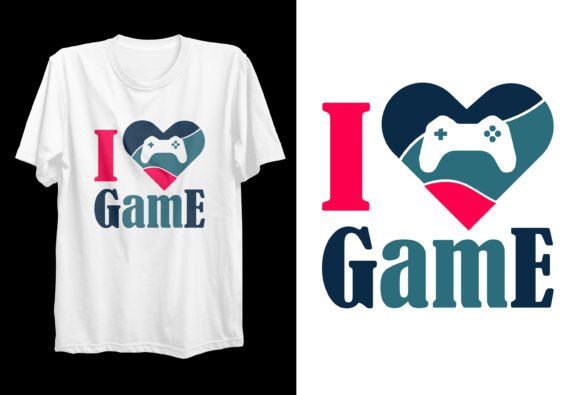 I LOVE Game T-shirts Design: A Bold Choice for Creative Projects