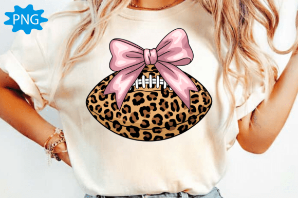 Leopard Football Bow PNG: A Bold Typography Choice for Game Day Designs