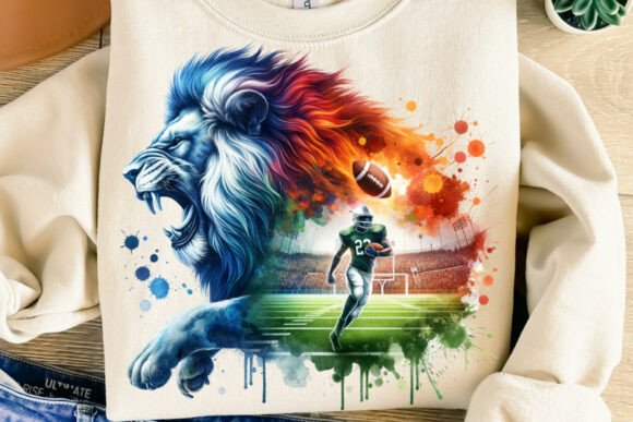 Lions Football Mascot Game Day PNG: A Practical Design Asset for Digital Projects