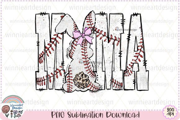 Mama Baseball Game Day Sublimation Bunny