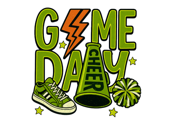 Retro Basketball Game Day Design Green