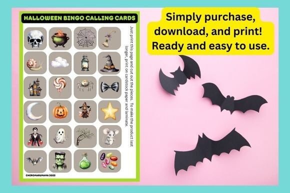 Spook-tacular Fun with the Watercolor Bingo Halloween Game 5x5