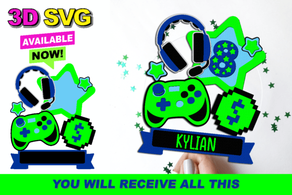 Video Game Cake Topper 3D SVG: A Versatile Choice for Digital Crafting Enthusiasts